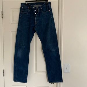 Levi’s Shrink To Fit 501 33x36.  Measures 32x33.5
